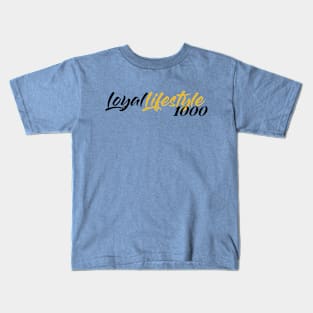 LOYAL LIFESTYLE 1000 -"Longhand Logo #1" Kids T-Shirt